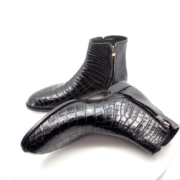 Maurice Custom Alligator Horse Heels Collab With Mr.Maximoff - Black