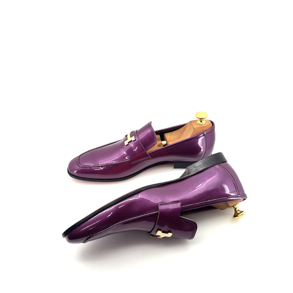 C Collection Patent Leather H Loafer - Purple