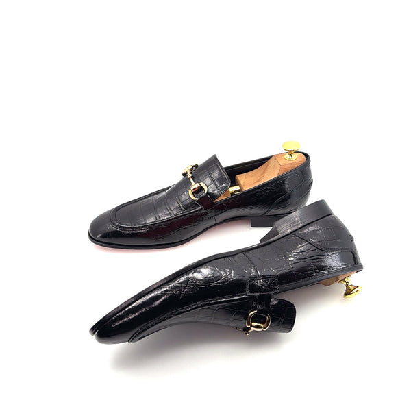 C Collection Leather Loafer - Black