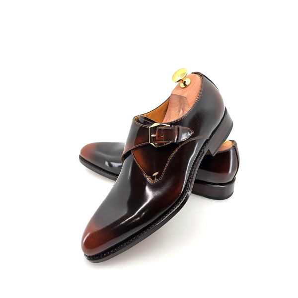 Ugo Vasare Leather Monkstrap - Caramel
