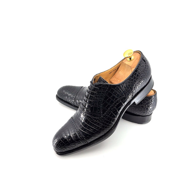 Ugo Vasare Alligator Oxford - Black