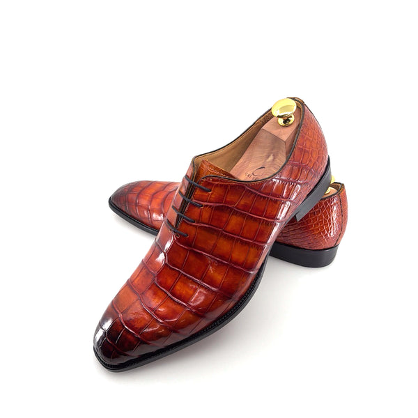 Maurice Custom Alligator Lace-Up Collab with Mr. Maximoff 3.0 - Magma