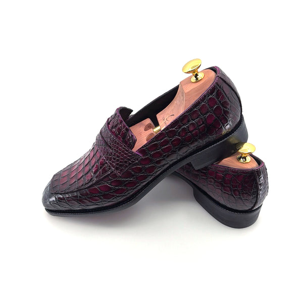 Maurice Mirage Custom Made Alligator Loafer - Aubergine