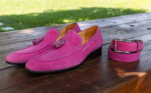 Maurice Suede Tasseled Loafer - Blush
