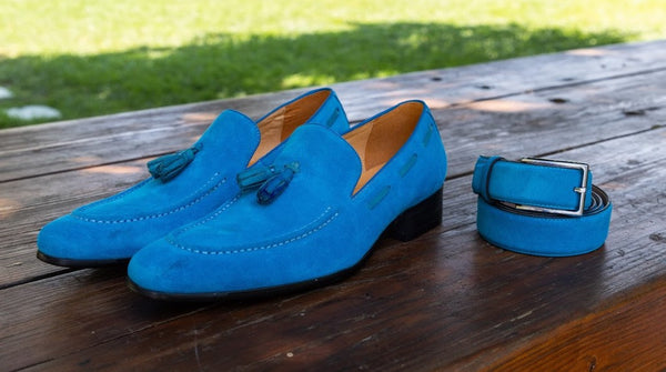 Maurice Suede Loafer - Turquoise