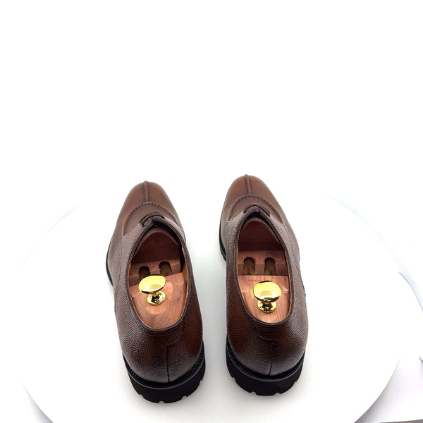 Ugo Vasare Jayden Pebble Grain Oxford - Tan