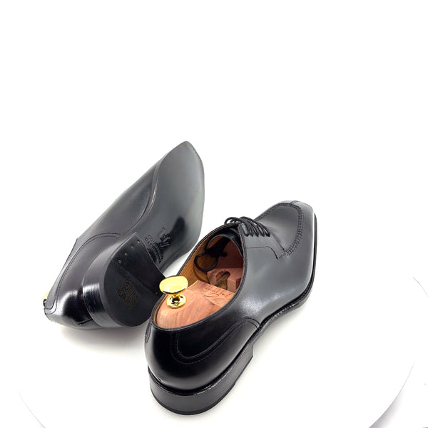 Ugo Vasare "Norman" Calfskin Lace-Up Split-Toe Oxford - Black