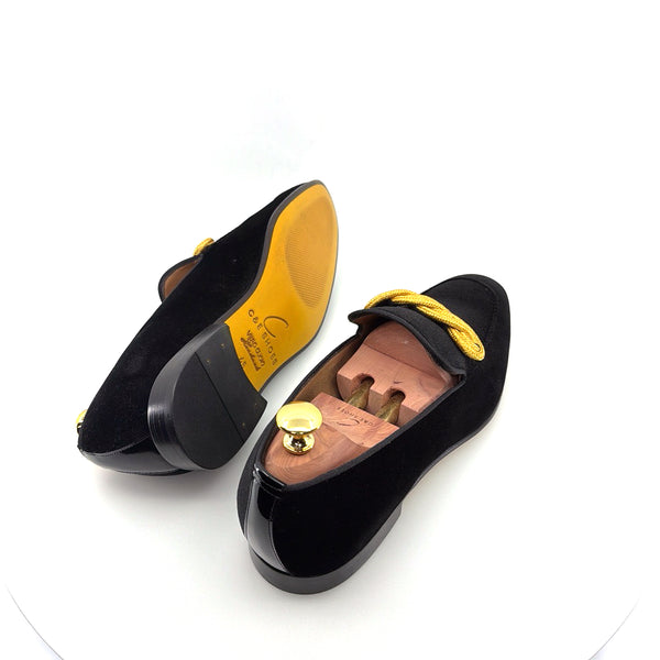 C Collection Velvet Loafer - Black
