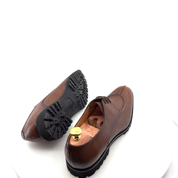 Ugo Vasare Jayden Pebble Grain Oxford - Tan
