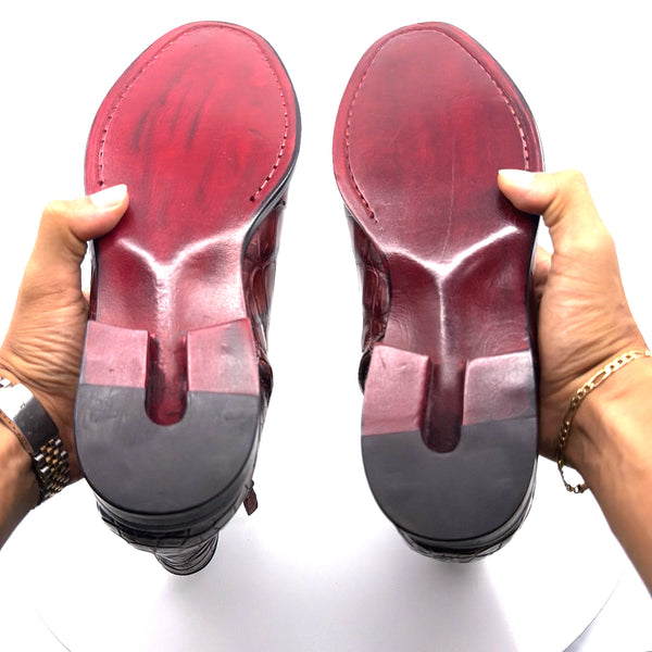 Maurice Custom Alligator Horse Heels Collab With Mr.Maximoff - Magma