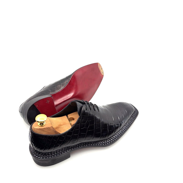 Maurice Philadelphia Custom Made Alligator Oxford - Black