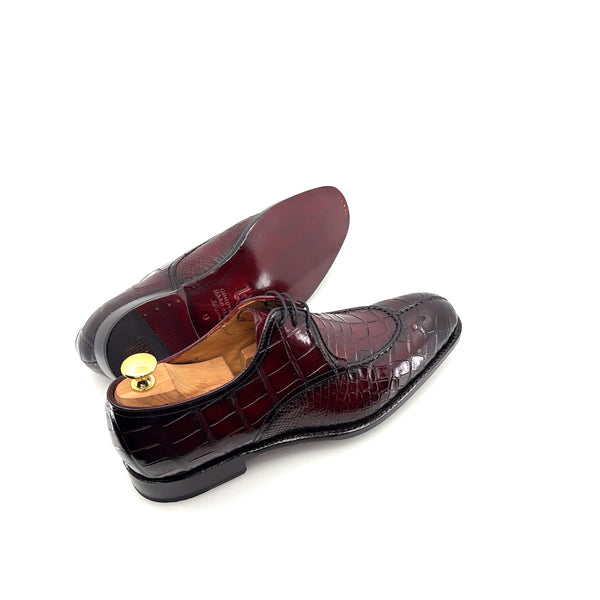 Ugo Vasare Jayden Alligator Shoe - Burgundy