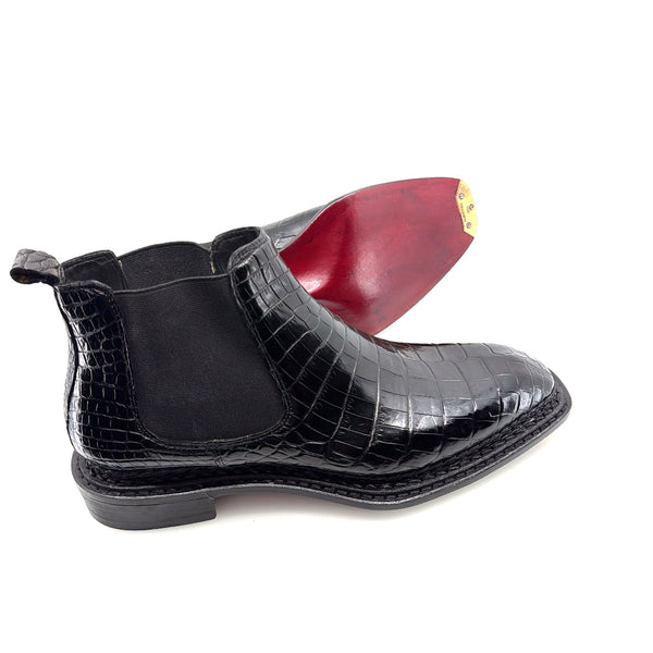 Maurice Custom Alligator Boot Collab with Mr. Maximoff - Black