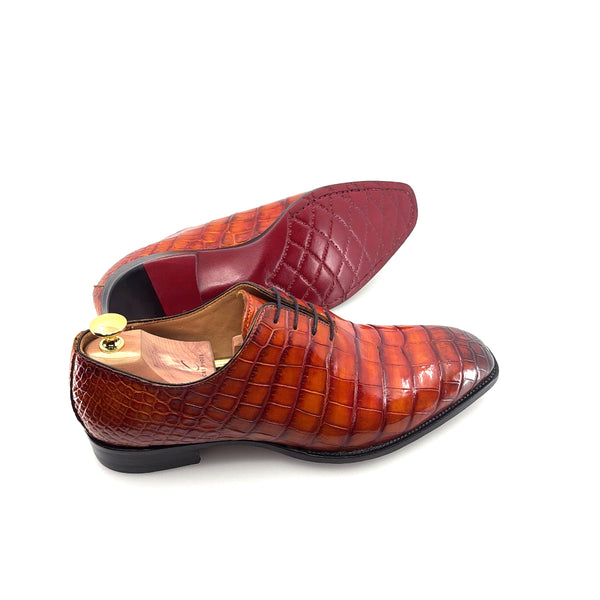 Maurice Custom Alligator Lace-Up Collab with Mr. Maximoff 3.0 - Magma
