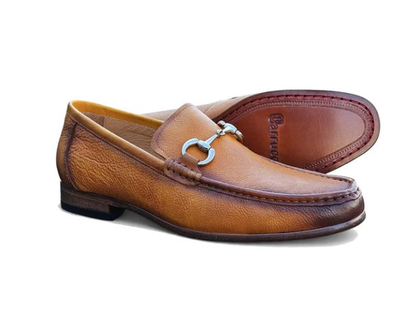Carrucci Leather Loafer - Cognac