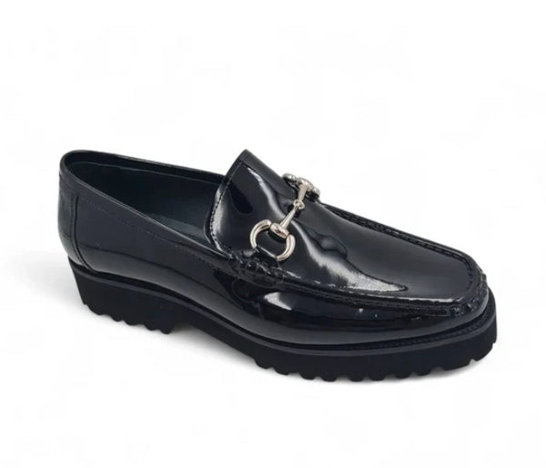 Carrucci Patent Leather Loafer - Black