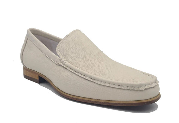 Carrucci Leather Loafer - Bone