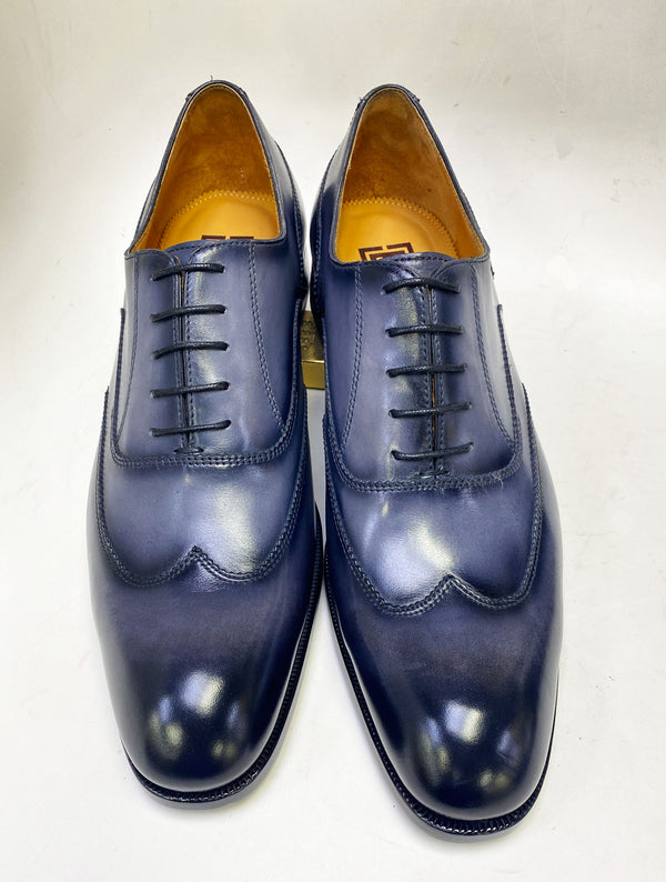 Ugo Vasare Leather Wingtip Oxford - Grey