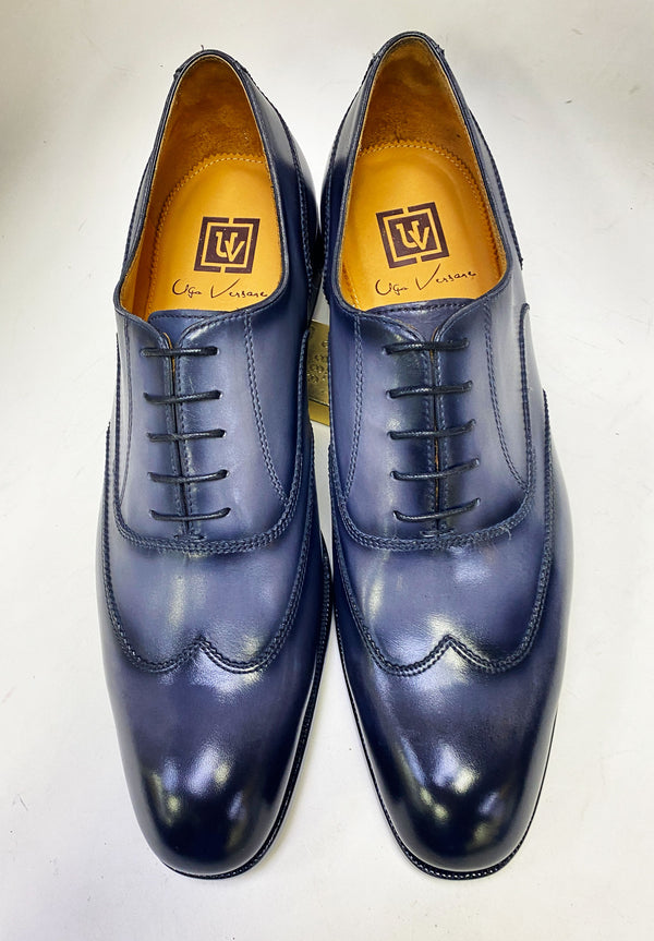 Ugo Vasare Leather Wingtip Oxford - Grey