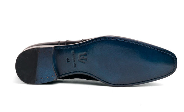 Ugo Vasare Leather Wingtip Oxford - Navy