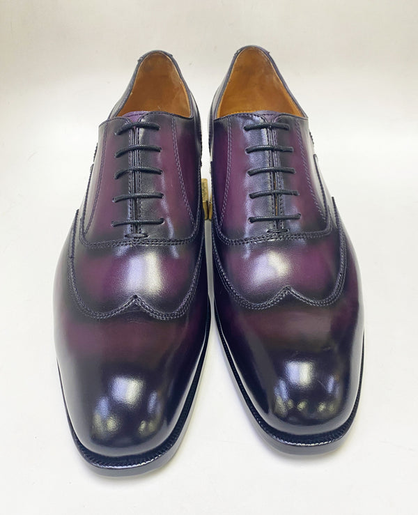Ugo Vasare Leather Wingtip Oxford - Purple
