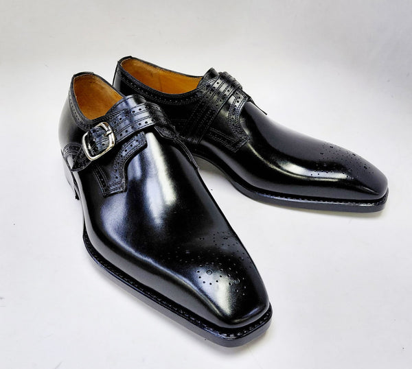 Ugo Vasare New Eric Leather Monkstrap - Black