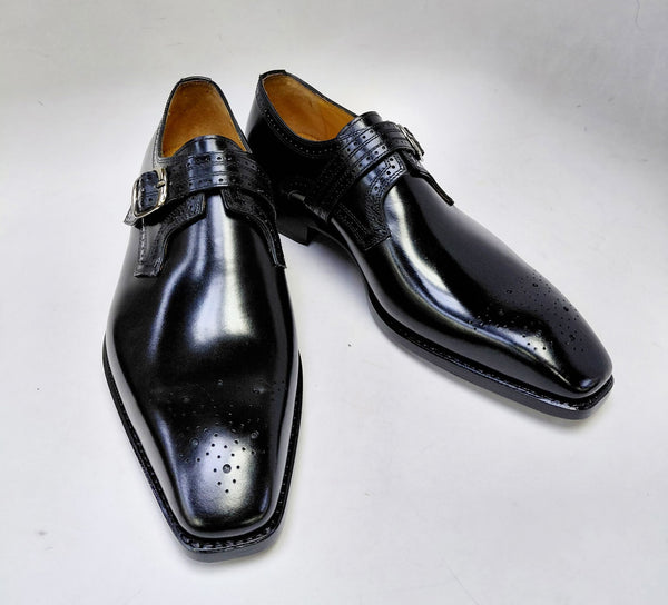 Ugo Vasare New Eric Leather Monkstrap - Black