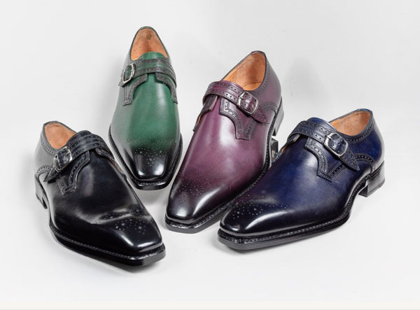 Ugo Vasare New Eric Leather Monkstrap - Blue