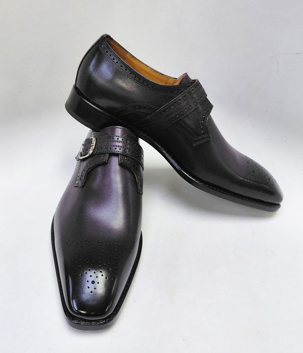 Ugo Vasare New Eric Leather Monkstrap - Purple