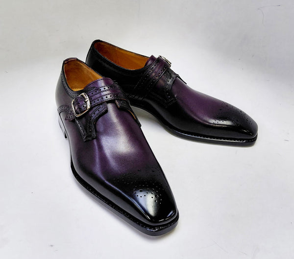 Ugo Vasare New Eric Leather Monkstrap - Purple