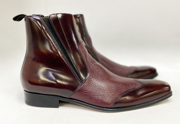 Mezlan Deerskin Boot - Burgundy