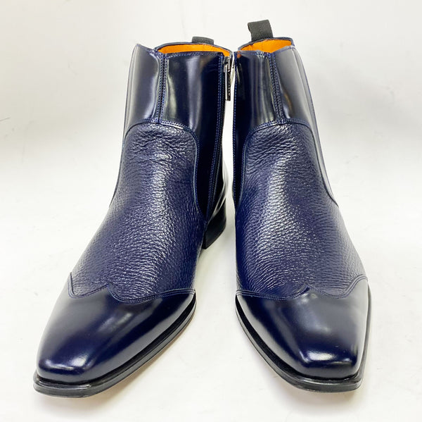 Mezlan Deerskin Boot - Navy