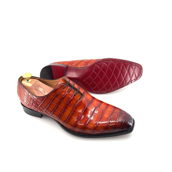 Maurice Custom Alligator Lace-Up Collab with Mr. Maximoff 3.0 - Magma