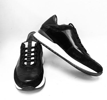 Mezlan Shoes Leather Sneaker - Black/White