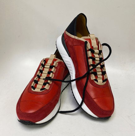 Mezlan Shoes Leather Sneaker - Red/Multi