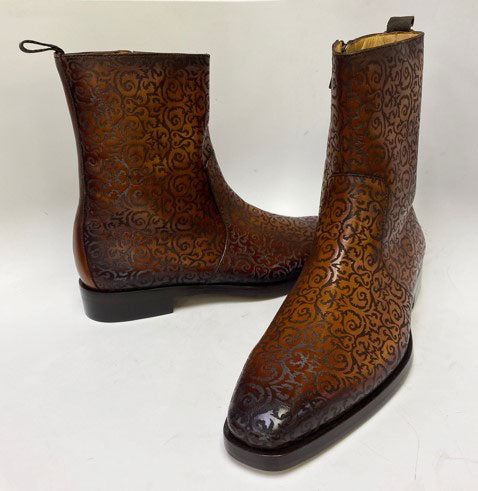 Mezlan Boot Calfskin Leather - Cognac