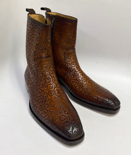Mezlan Boot Calfskin Leather - Cognac