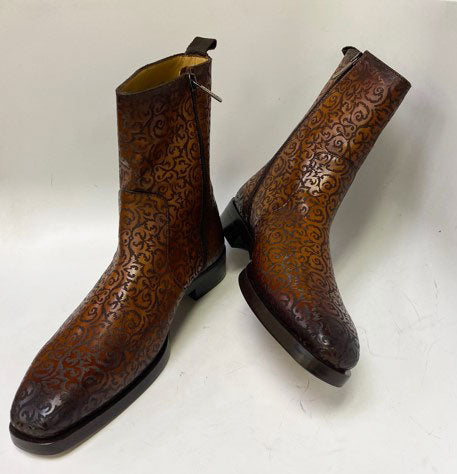 Mezlan Boot Calfskin Leather - Cognac