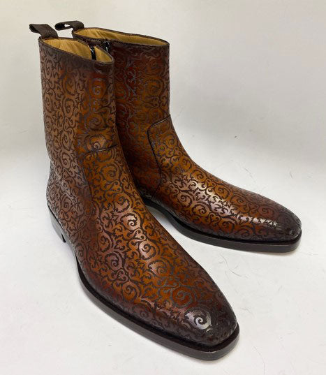 Mezlan Boot Calfskin Leather - Cognac
