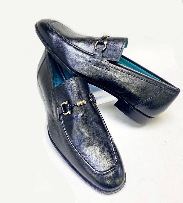 Mezlan Rios Calfskin Loafer - Black