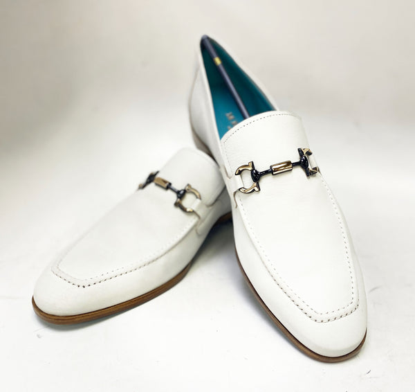 Mezlan Rios Calfskin Loafer - White