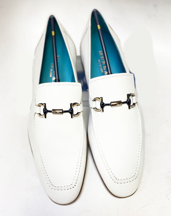Mezlan Rios Calfskin Loafer - White