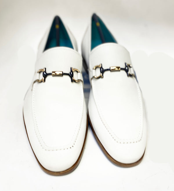 Mezlan Rios Calfskin Loafer - White