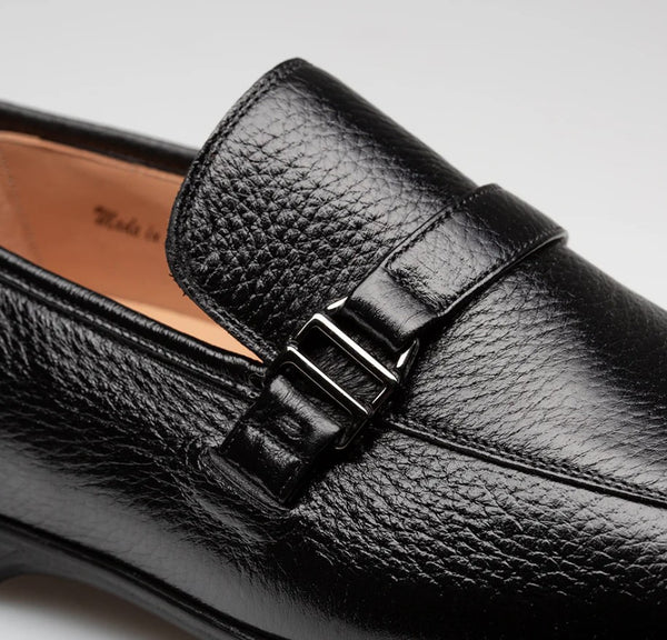 Mezlan Alarcón Deerskin Loafer - Black