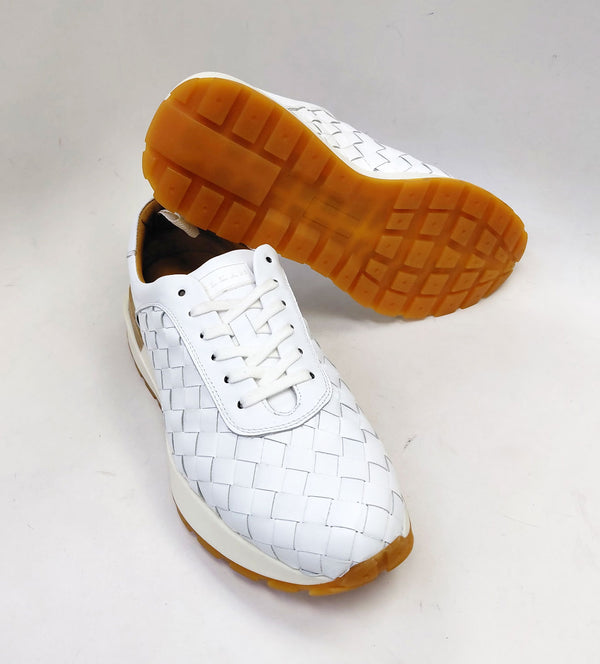 Mezlan Concha Leather Sneaker - White
