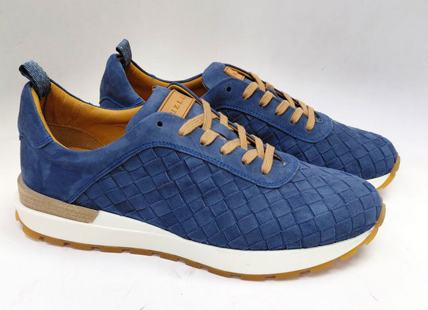 Mezlan Woven Suede Sneaker - Blue
