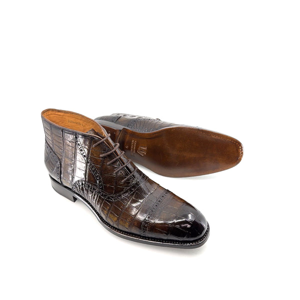 Ugo Vasare Alligator Boot - Brown