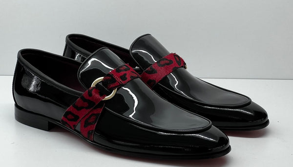 C Collection Leather Belt - Black
