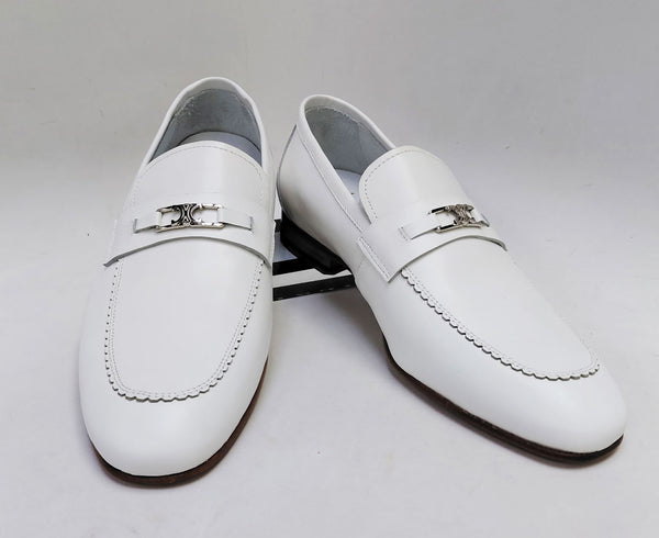 Maurice Leather Bit Loafer - White