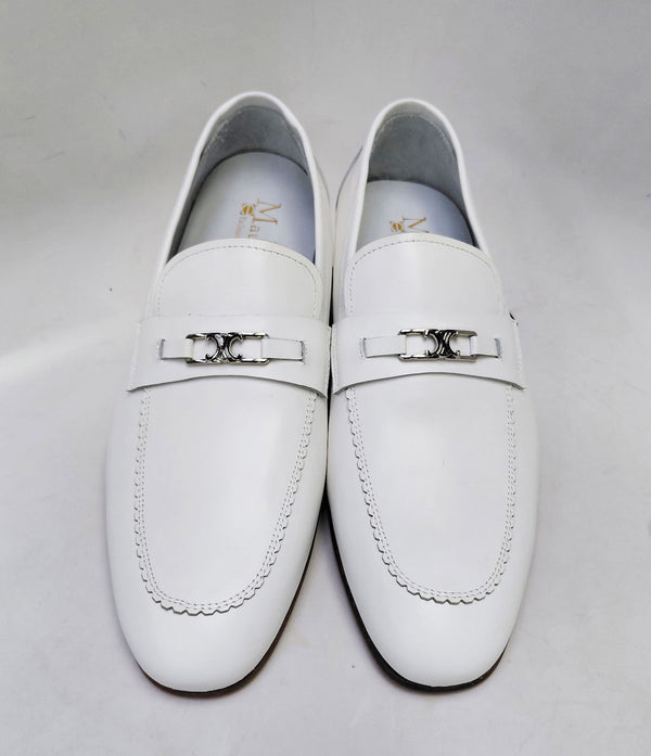 Maurice Leather Bit Loafer - White
